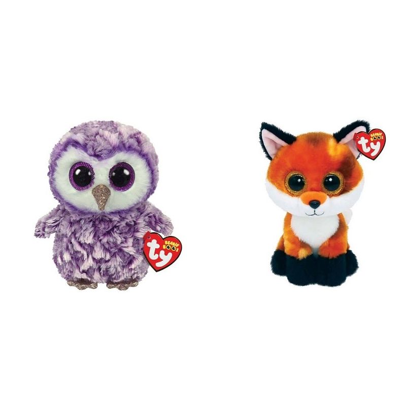 Foto van Ty - knuffel - beanie boo'ss - moonlight owl & fox