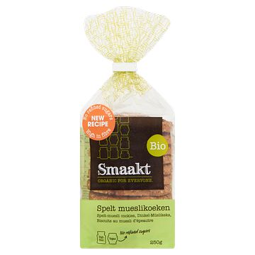 Foto van Smaakt bio spelt mueslikoeken 250g bij jumbo