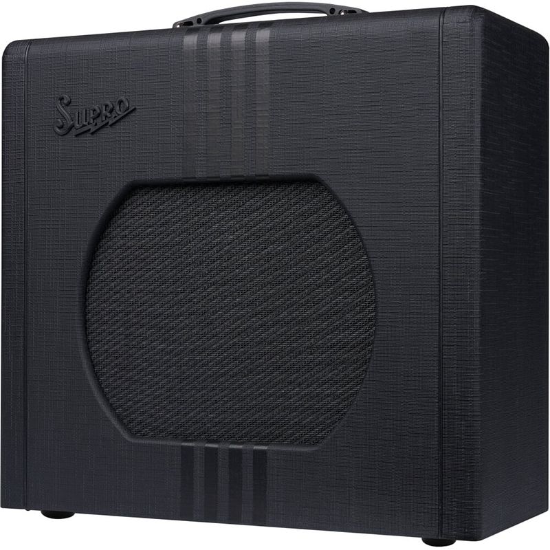 Foto van Supro 1822rbb delta king 12 combo bb black & black gitaarversterker combo