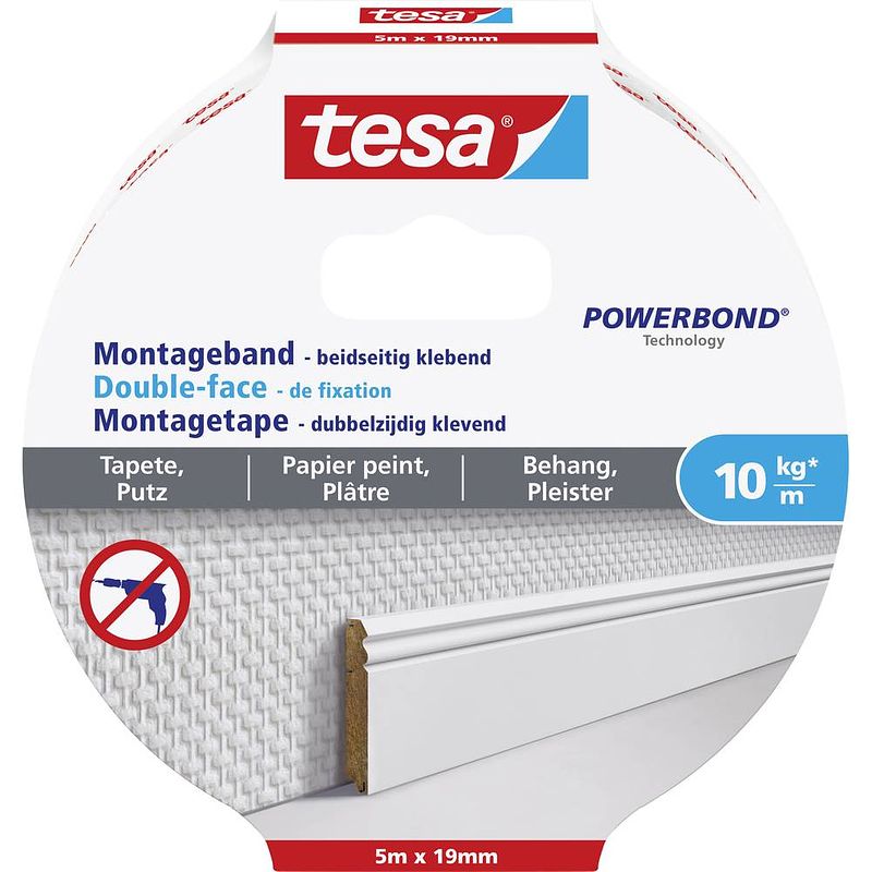 Foto van Tesa powerbond montage tape gevoelige oppervlakken