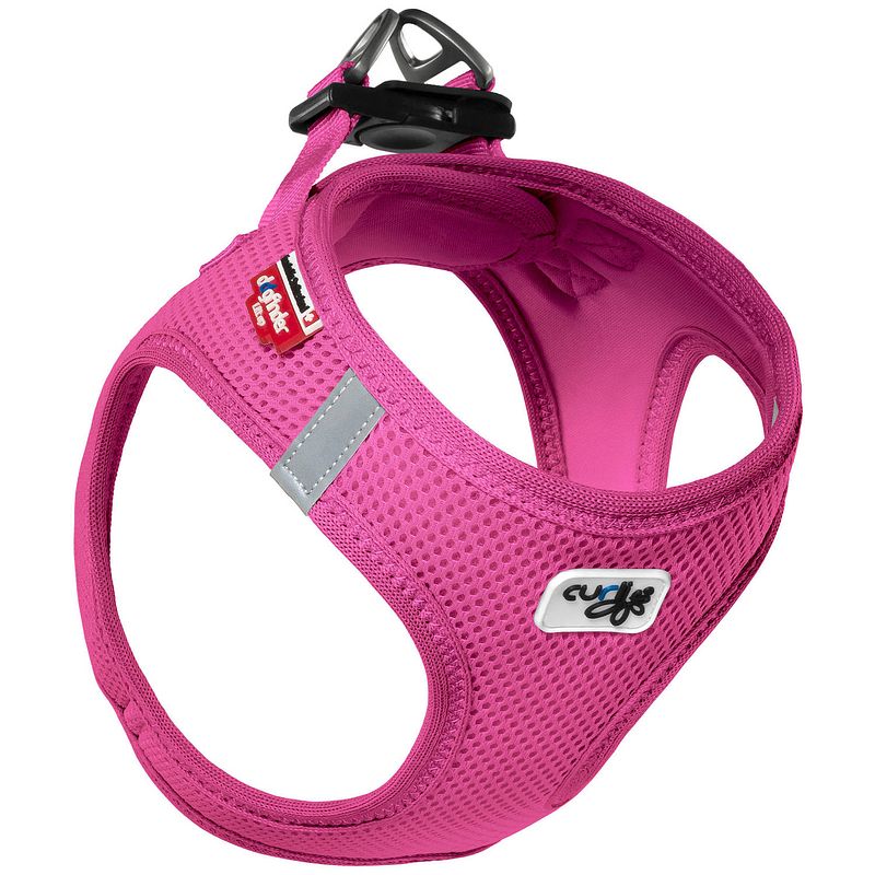 Foto van Curli hondentuigje air-mesh 1,5-3 kg polyester fuchsia