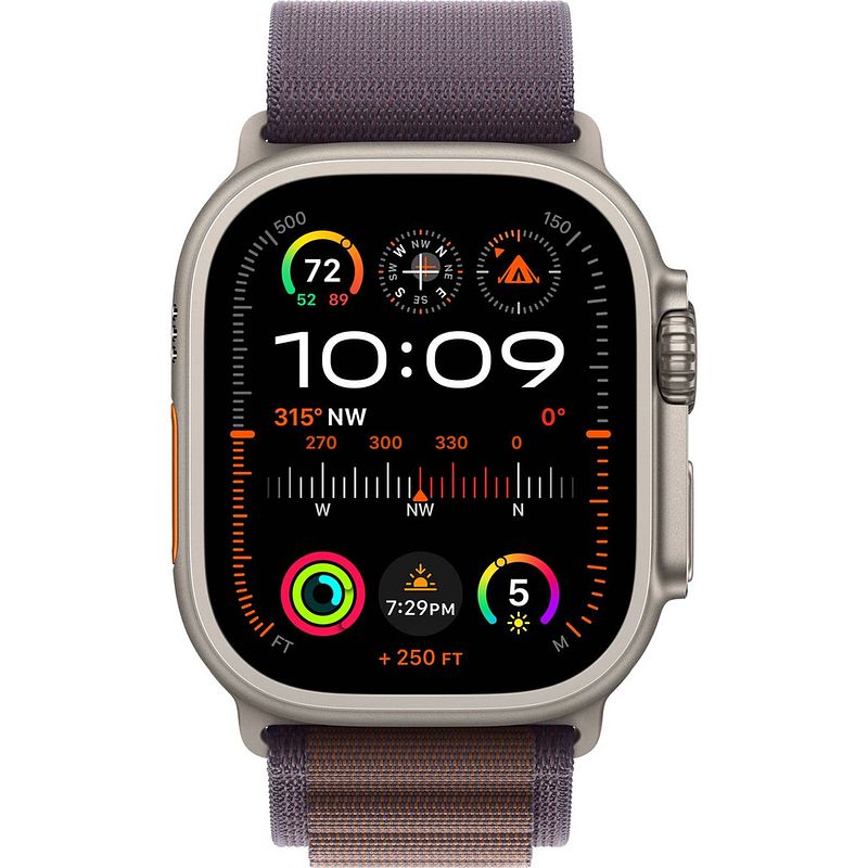 Foto van Apple watch ultra 2 medium alpine-bandje titanium paars