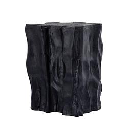 Foto van Ptmd fennah black matt alu sidetable tree wood shape l