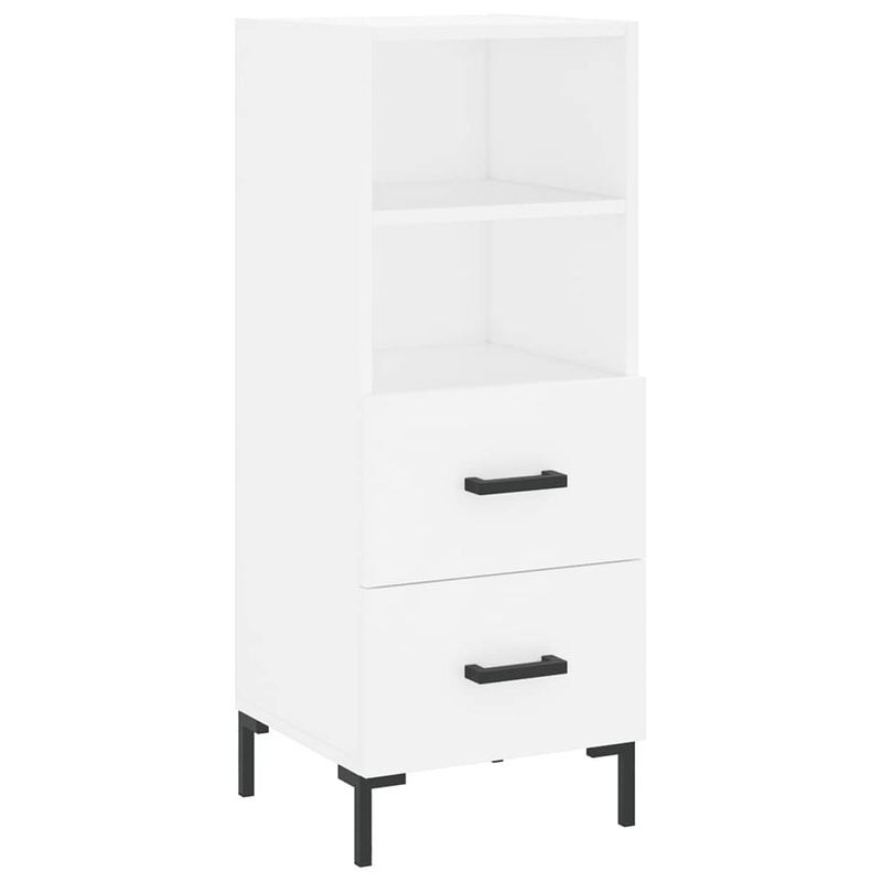 Foto van Vidaxl dressoir 34,5x34x90 cm bewerkt hout wit