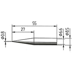 Foto van Ersa 842 sd soldeerpunt potloodvorm, verlengd grootte soldeerpunt 0.8 mm inhoud: 1 stuk(s)