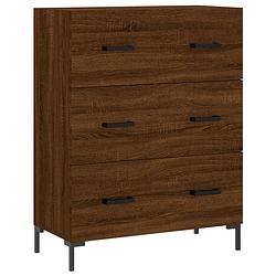 Foto van Vidaxl dressoir 69,5x34x90 cm bewerkt hout bruineikenkleurig