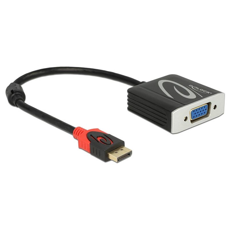 Foto van Delock adapter displayport 1.2 male > vga female black