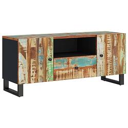 Foto van Vidaxl tv-meubel 105x33,5x46 cm massief hout gerecycled bewerkt hout