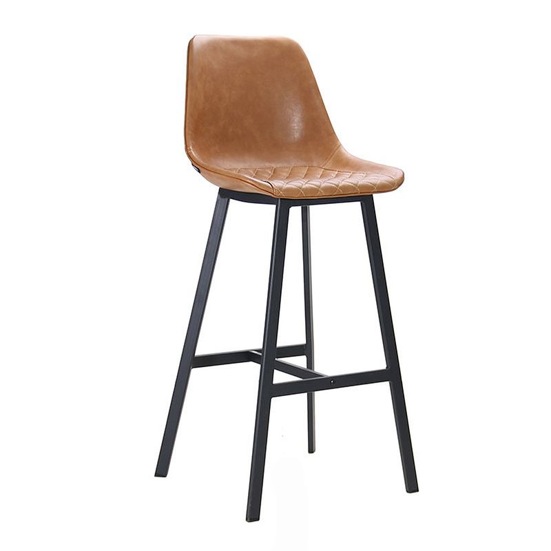 Foto van Industriële barkruk lauren cognac pu leer 76 cm