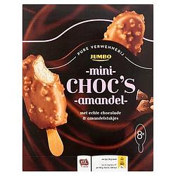 Foto van Jumbo mini chocolade amandel ijsjes 8 stuks