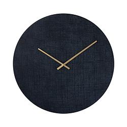 Foto van Ptmd emmett black iron round clock square texture l