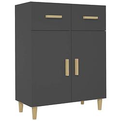 Foto van Vidaxl dressoir 69,5x34x89 cm bewerkt hout zwart