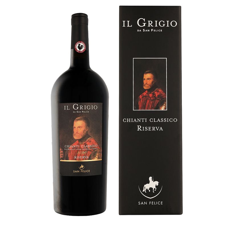 Foto van San felice chianti clas. riser. 'sil grigio's magnum 2020 75cl wijn + giftbox