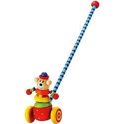 Foto van Bino stokroller teddybeer junior 55 cm cm hout