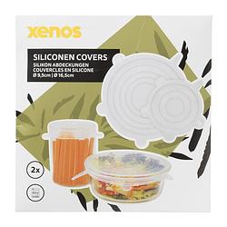 Foto van Siliconen food covers - transparant - set van 2