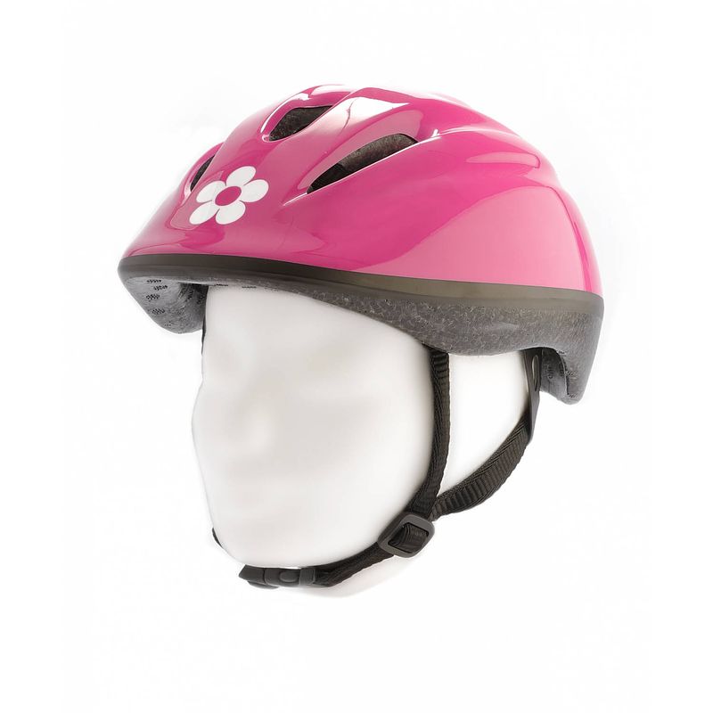 Foto van Pexkids fietshelm junior flowers maat 52/56 cm roze