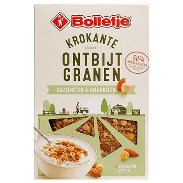 Foto van Bolletje krokante ontbijtgranen hazelnoten & amandelen 375g bij jumbo