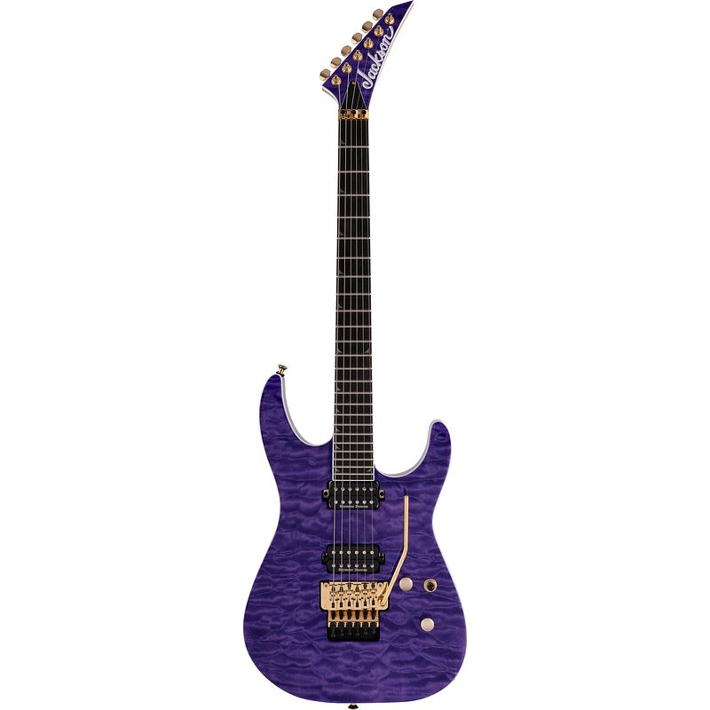 Foto van Jackson pro series soloist sl2q mah transparent purple elektrische gitaar met floyd rose 1000
