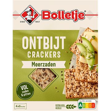 Foto van Bolletje ontbijtcrackers meerzaden 4 x 3 stuks 270g bij jumbo