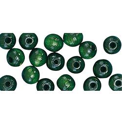 Foto van Armbandjes rijgen 104 groene houten kralen 10 mm - hobbykralen