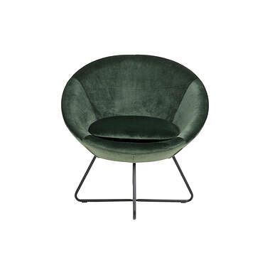 Foto van Fauteuil forli - fluweel - groen - leen bakker