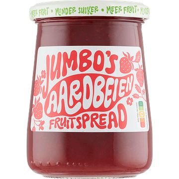 Foto van Jumbo'ss aardbeien fruitspread 335 g aanbieding bij jumbo | 25% korting