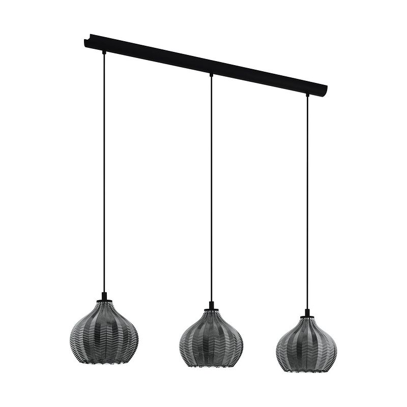 Foto van Eglo tamallat hanglamp - e27 - 105 cm - zwart