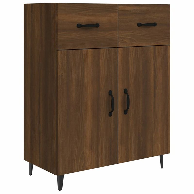 Foto van Vidaxl dressoir 69,5x34x90 cm bewerkt hout bruineikenkleurig