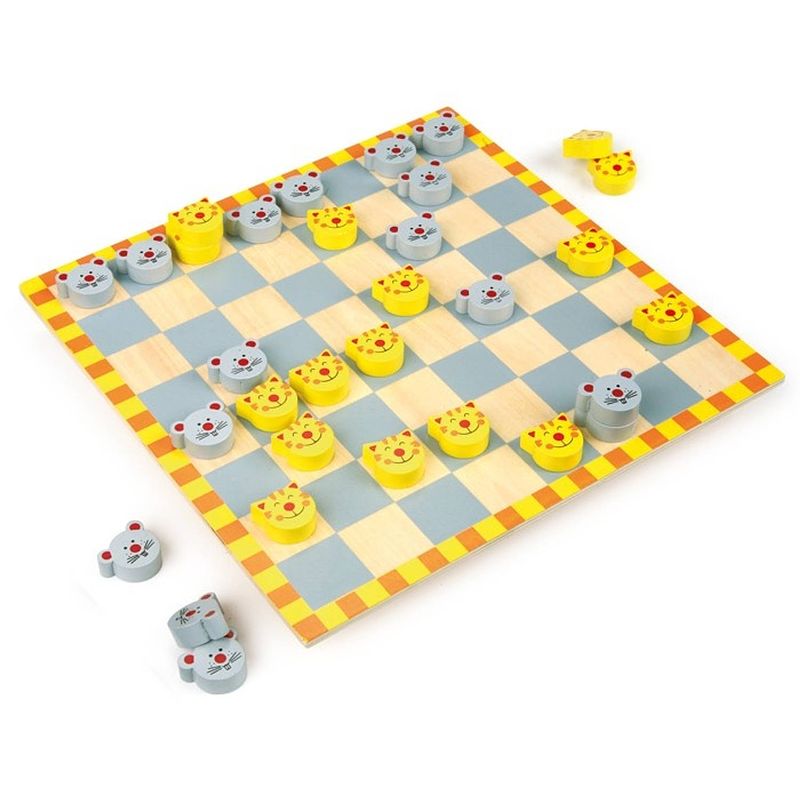 Foto van Small foot dammen kat & muis 26 x 26 cm geel/grijs