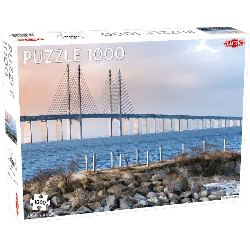 Foto van Tactic legpuzzel öresund brug karton 67 x 48 cm 1000 stukjes