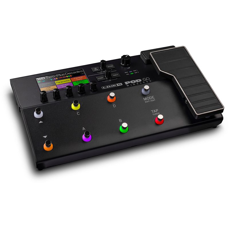 Foto van Line 6 pod go wireless multi-effects processor met draadloos gitaarsysteem