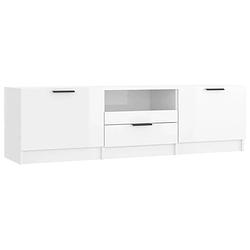 Foto van The living store tv-meubel - trendy - tv-meubel - afmetingen- 140 x 35 x 40 cm - kleur- hoogglans wit