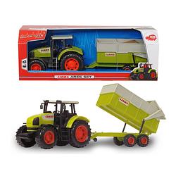 Foto van Dickie toys tractor met aanhanger claas ares - 57 cm