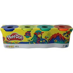 Foto van Play-doh 4-pack donkerblauw-geel-groen-oranje