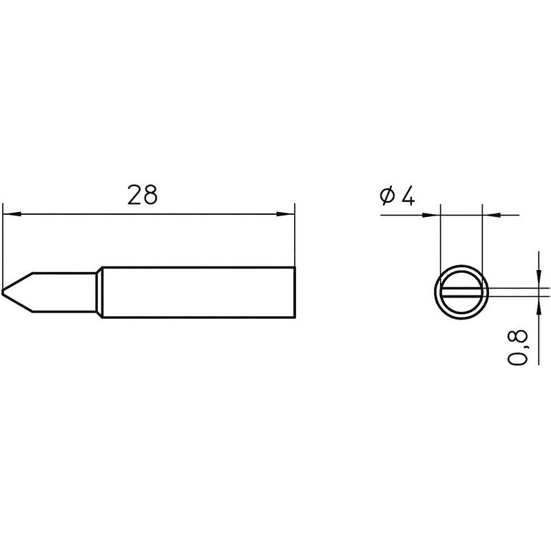 Foto van Weller xnt d soldeerpunt beitelvorm grootte soldeerpunt 4 mm inhoud: 1 stuk(s)