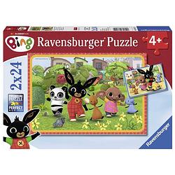 Foto van Ravensburger puzzel bing bunny - 2 x 24 stukjes