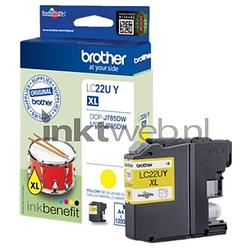 Foto van Brother lc-22u xl geel cartridge