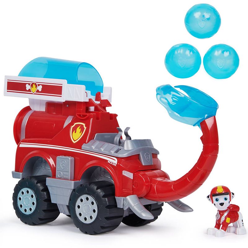 Foto van Paw patrol jungle pups marshalls olifant brandweerwagen met projectielwerper