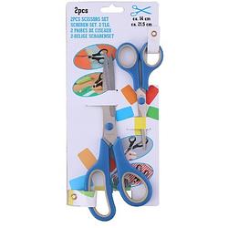 Foto van Scharen set rvs blauw 21,5 en 14 cm - hobbyschaar