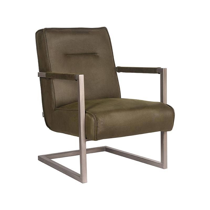 Foto van Label51 fauteuil jim - army green - microfiber