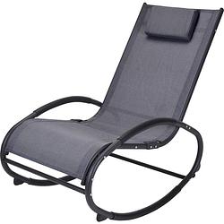 Foto van 4gardenz schommelstoel met rugkussen - 85x97x53 cm - grijs