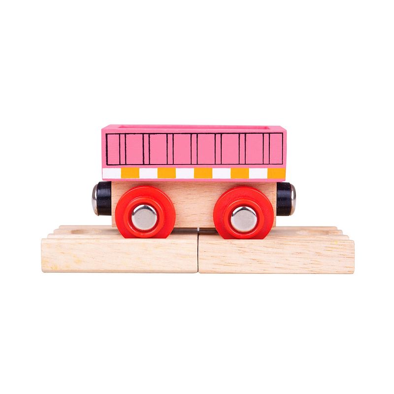 Foto van Bigjigs roze wagon (4)