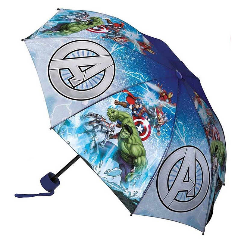 Foto van Marvel kinderparaplu avengers junior 52 cm polyester blauw