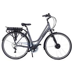 Foto van Amigo elektrische stadsfiets e-vibe d1 28 inch 48 cm dames 7v v-brakes matgrijs