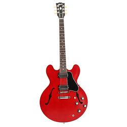 Foto van Gibson modern collection es-335 satin cherry semi-akoestische gitaar met koffer