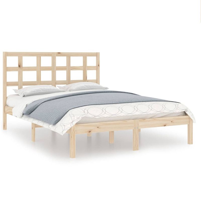 Foto van Vidaxl bedframe massief hout 200x200 cm