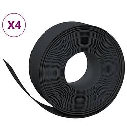 Foto van Vidaxl tuinranden 4 st 10 m 20 cm polyetheen zwart