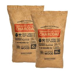 Foto van 2 zakken houtskool quebracho 10kg (zuid amerika) smokin' flavours