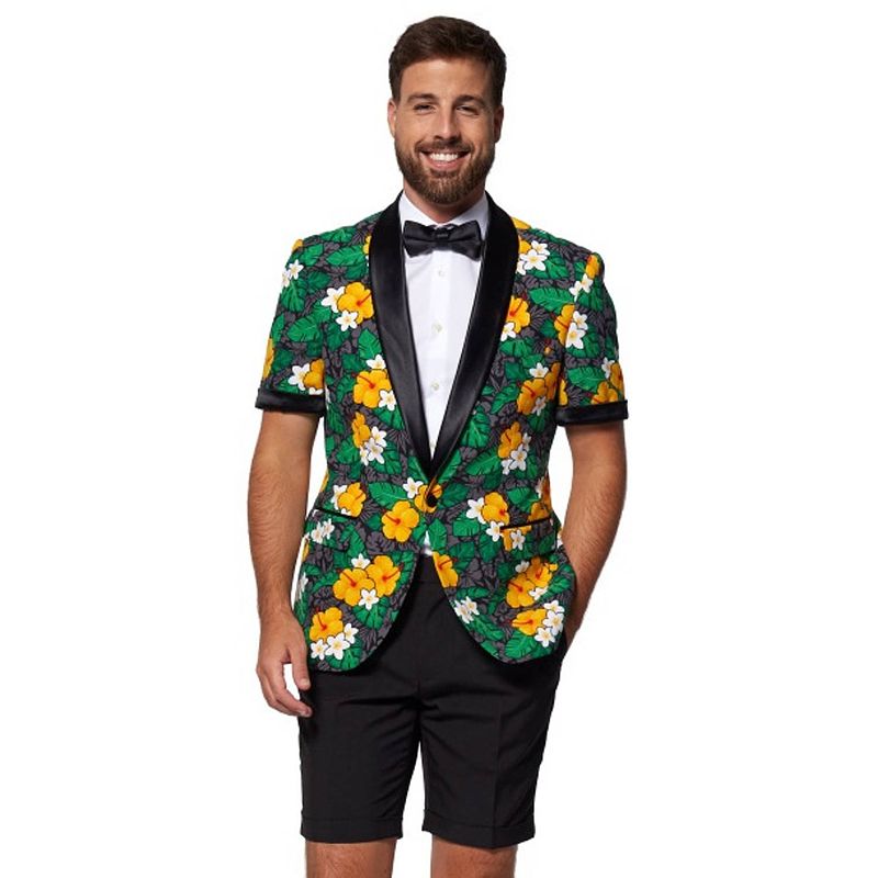 Foto van Opposuits verkleedpak tropical treasure heren polyester