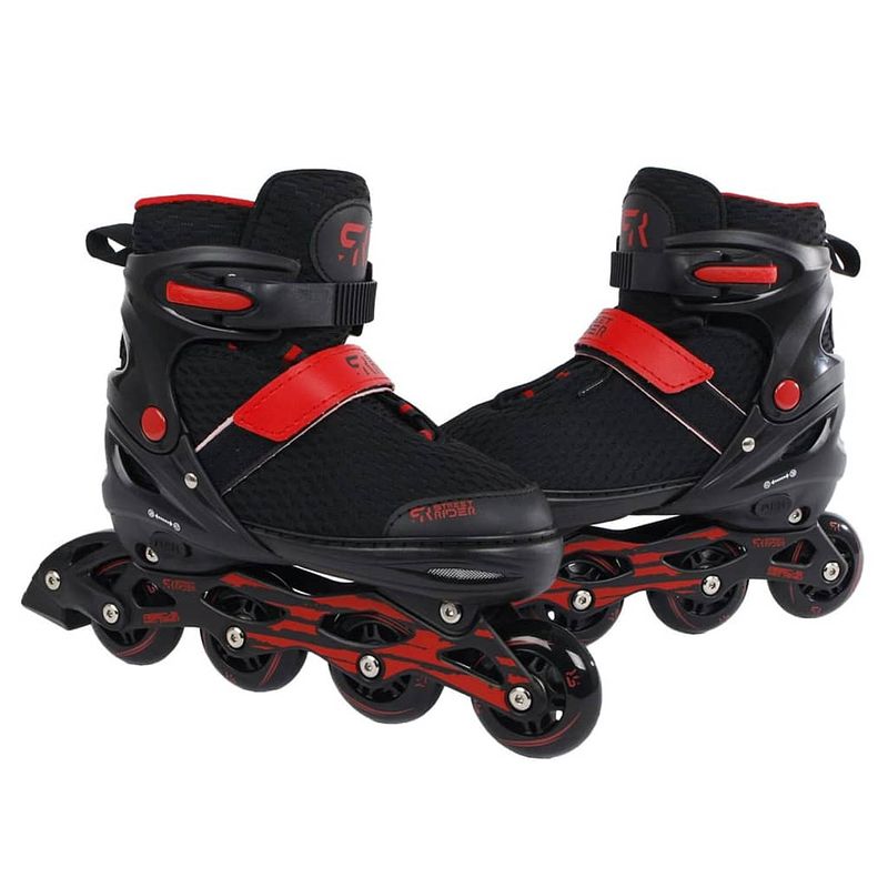 Foto van Street rider inlineskates pro verstelbaar maat 38-42 zwart